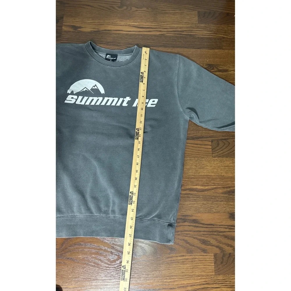 Summit Ice Men Vetra Crewneck Sweatshirt Gray Mountain Logo by Nathan  Fielder M